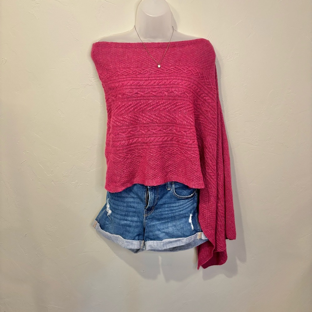 J. Jill Wool Cashmere Blend Boho Poncho Size O/S
